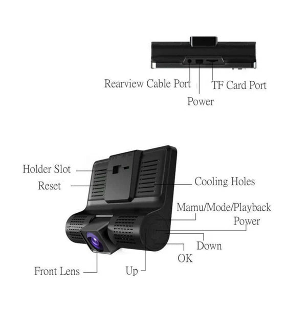 DVR 3 CAMARAS DE SEGURIDAD PARA EL CARRO