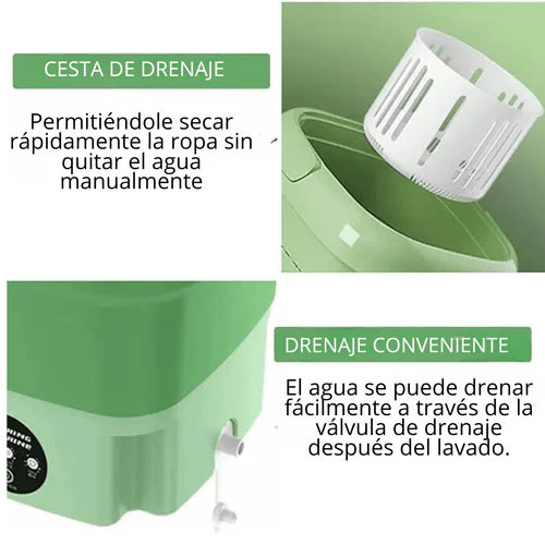 Lavadora 8 Litros Plegable Portátil