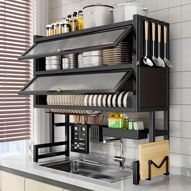Escurridor doble CleverSpace platero