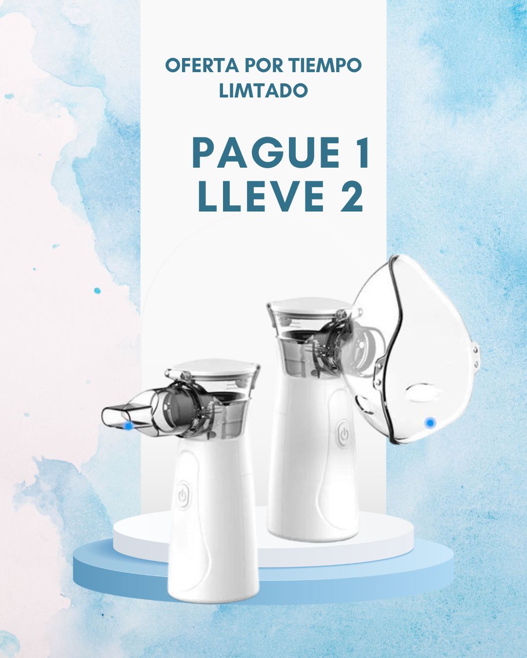 PROMOCION PAGUE 1 LLEVE 2 Nebulizador portátil inhalador familiar