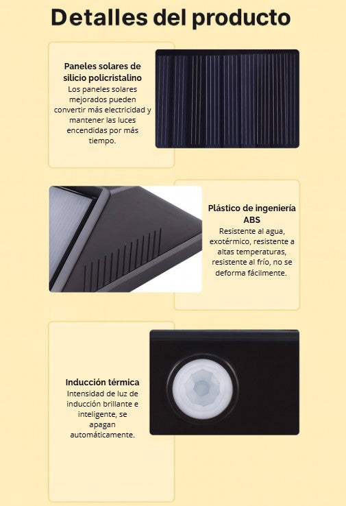 Lámparas Solares de 100 LED con Sensor de Movimiento EcoSun Lamp