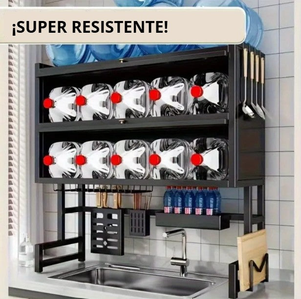 Escurridor doble CleverSpace platero