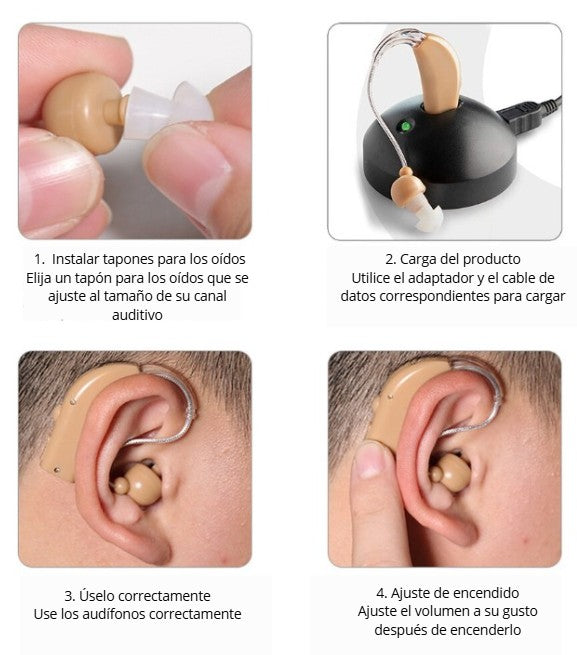 ClearTone amplificador auditivo recargable