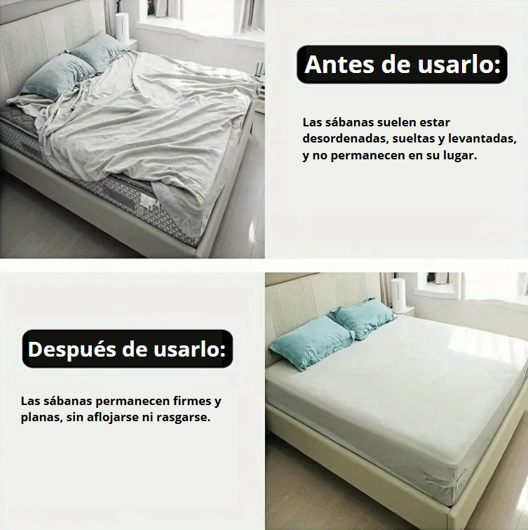 SujetaSleep: Sujetador de Sábanas Ajustable y Fácil de Usar