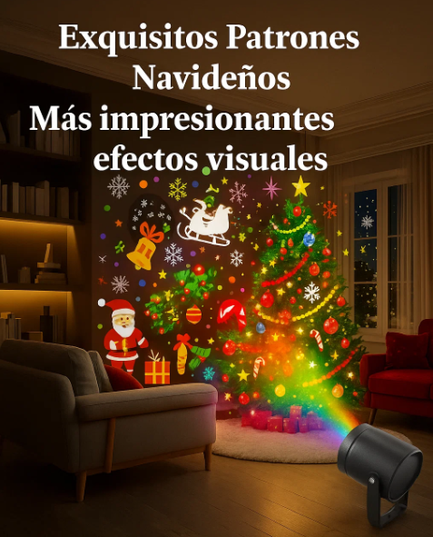 LuzFestiva: Proyector LED de Figuras para Navidad y Halloween