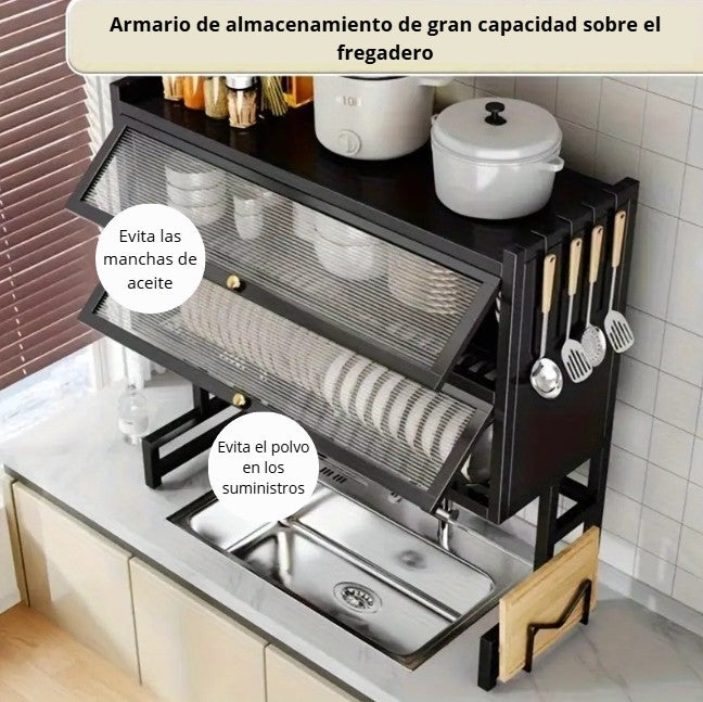 Escurridor doble CleverSpace platero