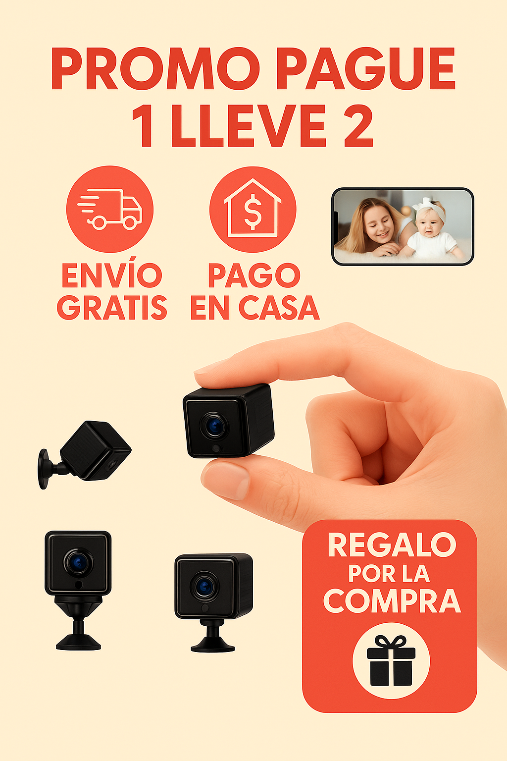 Promo 2 x1 SpyCam 4K Pro: Cámara Espía de Seguridad Wi-Fi 4K con Visión Nocturna
