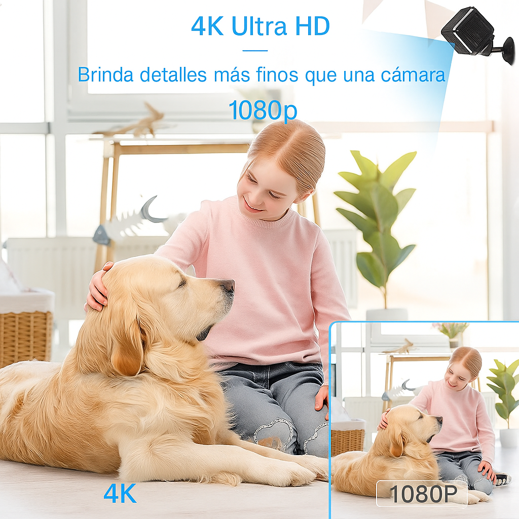 Promo 2 x1 SpyCam 4K Pro: Cámara Espía de Seguridad Wi-Fi 4K con Visión Nocturna