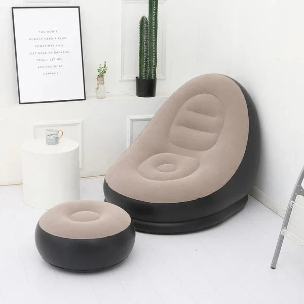 Sillon inflable Reclinable + Puff