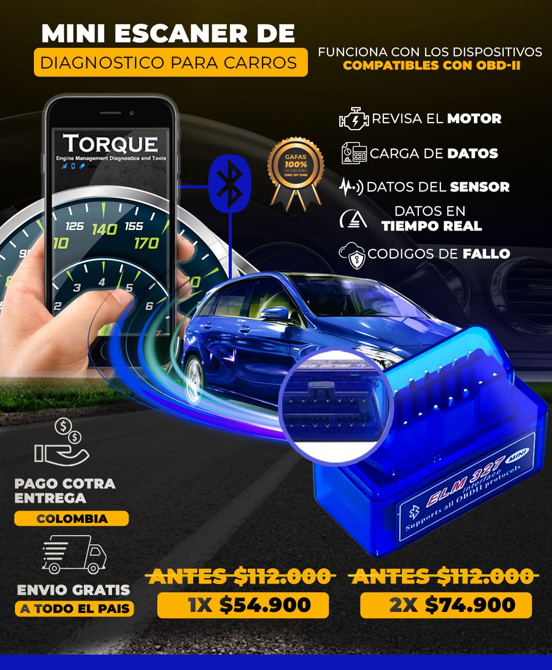 SCANNER PARA VEHICULO UNIVERSAL