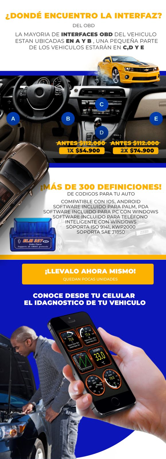 SCANNER PARA VEHICULO UNIVERSAL