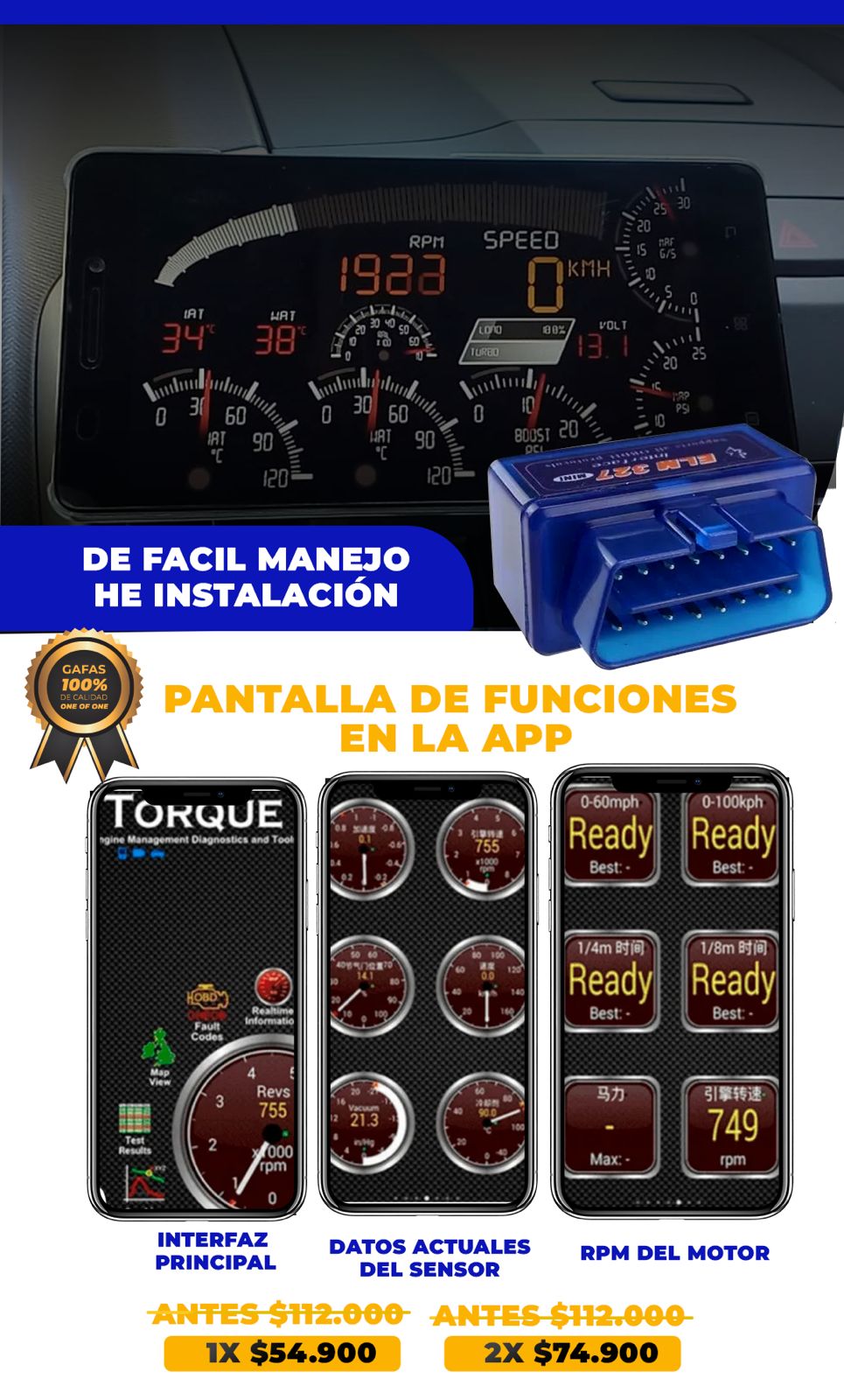SCANNER PARA VEHICULO UNIVERSAL