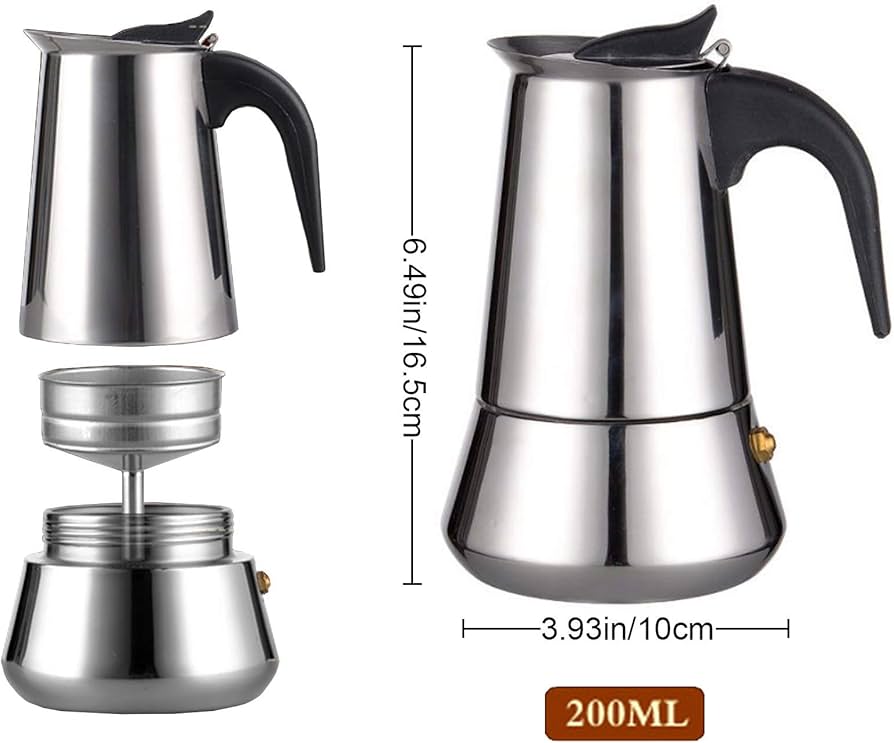 ExpressoElite: Cafetera Italiana de Acero Inoxidable para un Espresso Perfecto