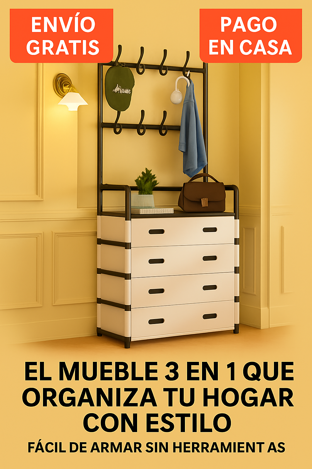 MultiRack mueble organizador 3 en 1