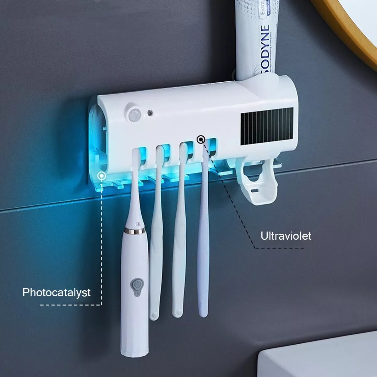 Esterilizador Cepillo Dientes y dispensador de crema