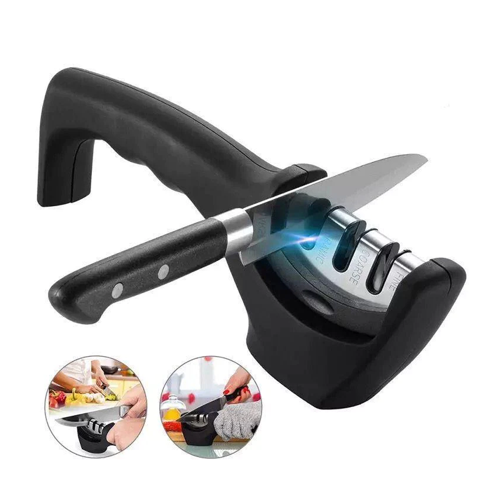 AFILADOR DE CUCHILLOS Y TIJERAS PROFESIONAL DE ACERO
