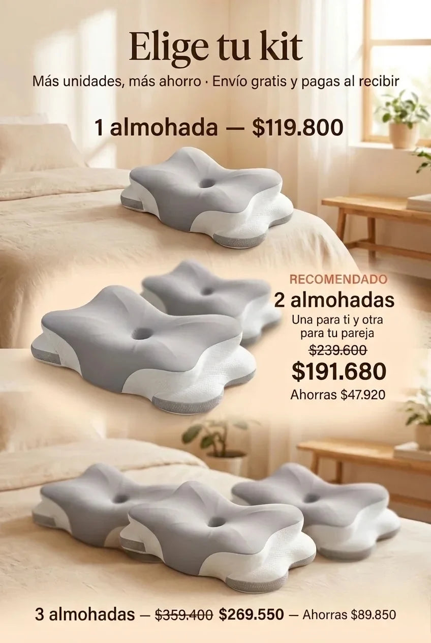 Kits de 1, 2 y 3 almohadas Estrella Confort Plus