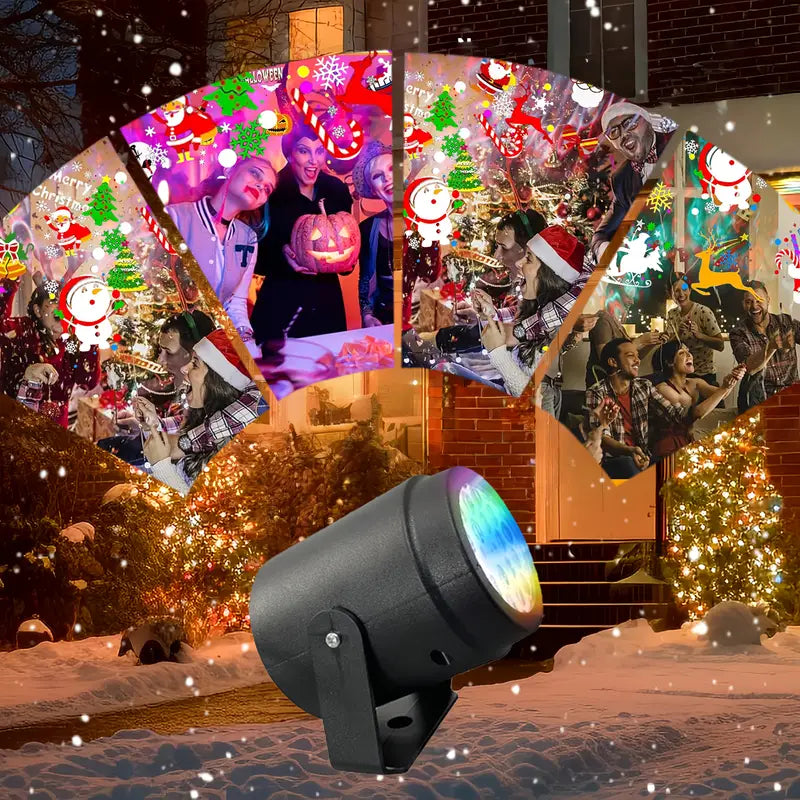 LuzFestiva: Proyector LED de Figuras para Navidad y Halloween