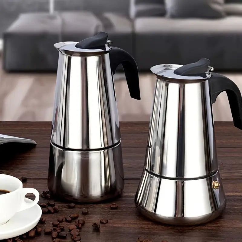 ExpressoElite: Cafetera Italiana de Acero Inoxidable para un Espresso Perfecto