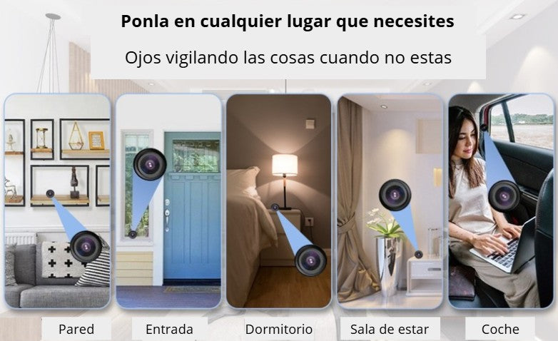 Guardian 360 Cámara espía de seguridad Wi-Fi 1080p