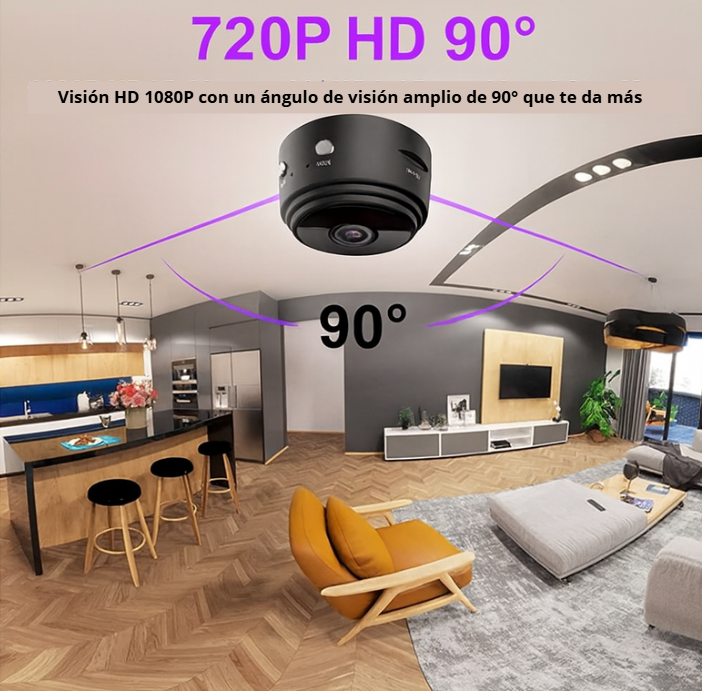 Guardian 360 Cámara espía de seguridad Wi-Fi 1080p