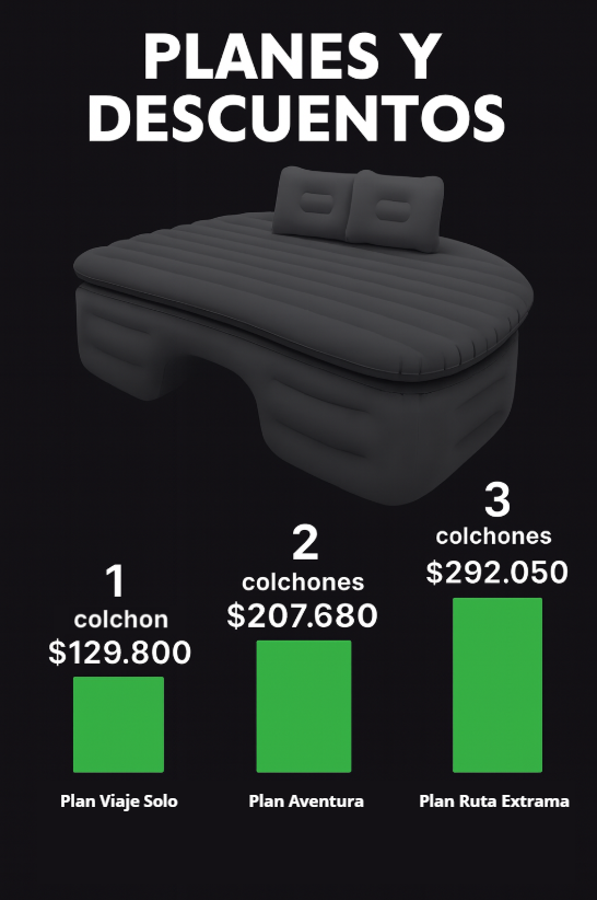 AutoDream: Colchón Inflable para Carro Súper Cómodo y Fácil de Usar