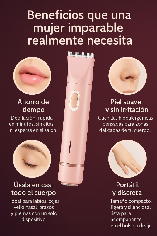 PerfectShave Duo: Depiladora 2 en 1 Rápida y Suave para Piel Sensible