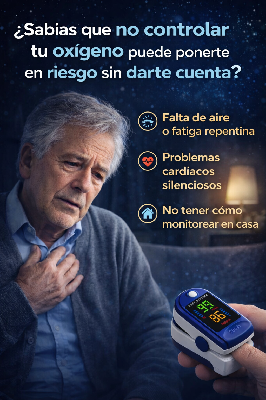 Oxivital Pro: Monitor Inteligente de Oxígeno y Ritmo Cardíaco en Tiempo Real