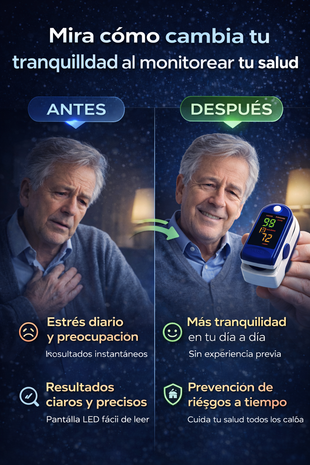 Oxivital Pro: Monitor Inteligente de Oxígeno y Ritmo Cardíaco en Tiempo Real