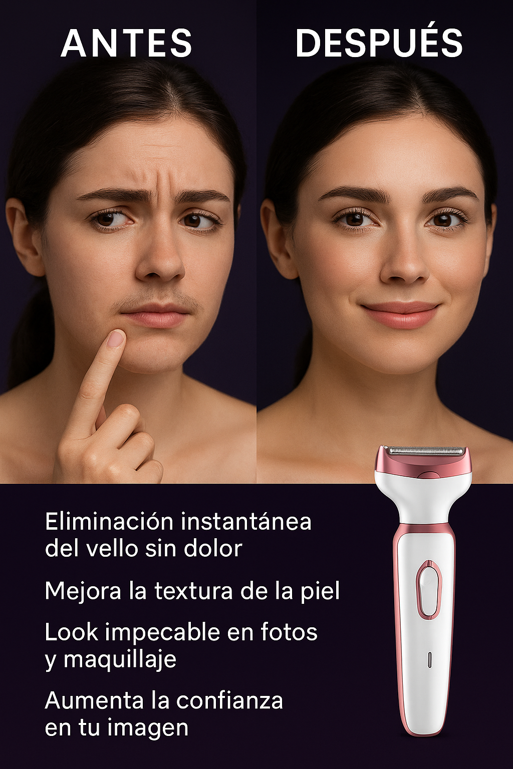 LumiTrim: Depilador 4 en 1 Facial y Corporal