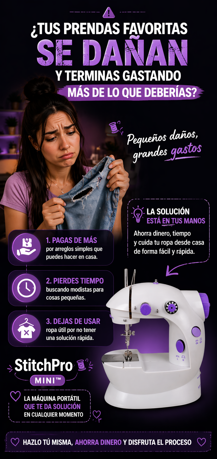 StitchPro Mini: Máquina de Coser Compacta, Portátil y Fácil de Usar