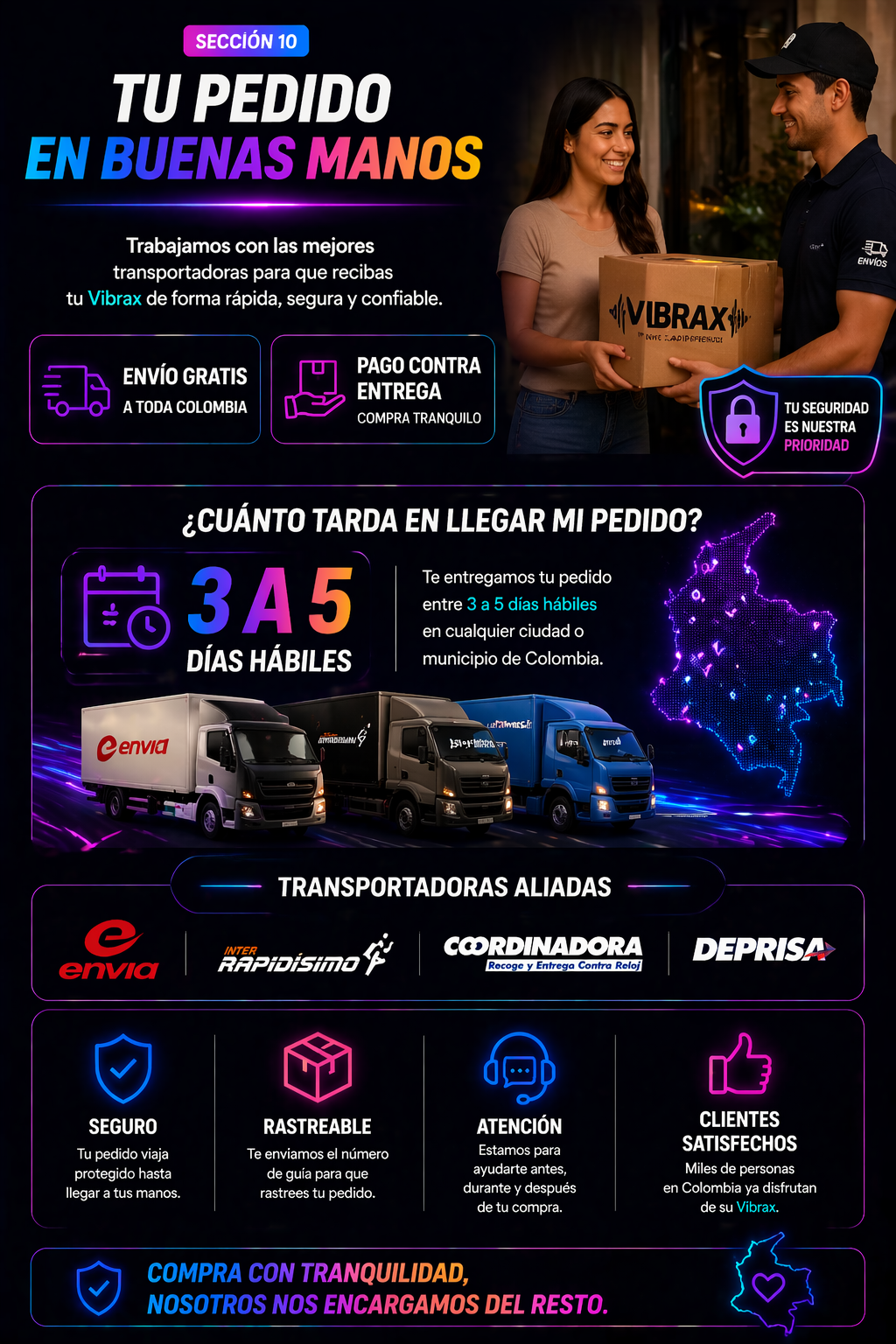 Vibrax Sound & Light: Parlante Magnético Divisible con Sonido Envolvente y Luces LED