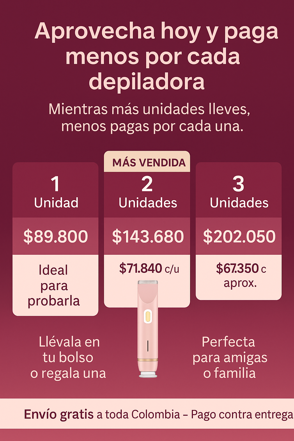 PerfectShave Duo: Depiladora 2 en 1 Rápida y Suave para Piel Sensible
