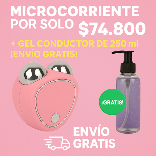Masajeador Facial Hv Microcorriente + regalo gel 250 ML