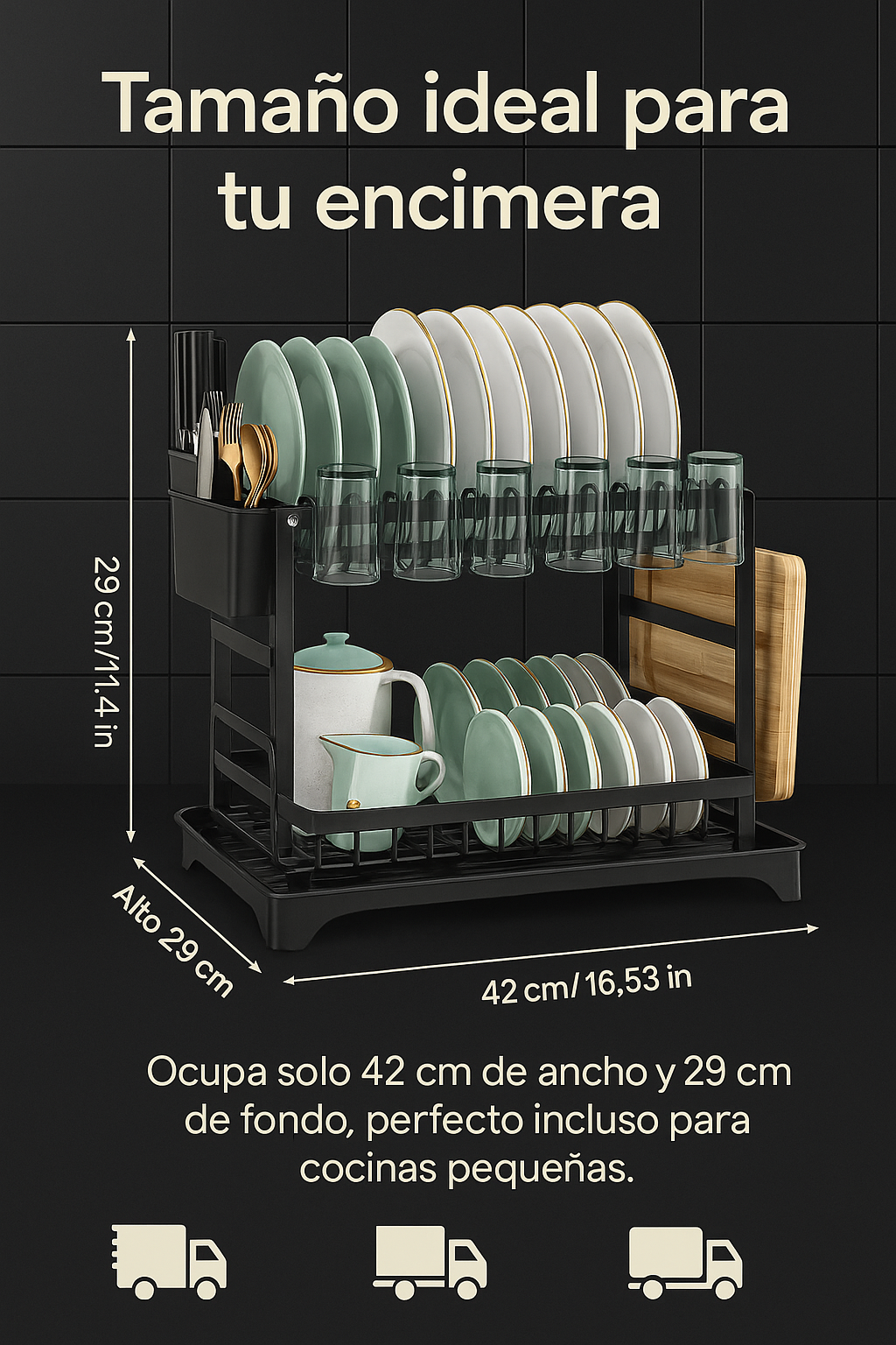 CleanStack: Escurridor de Cocina de Dos Pisos