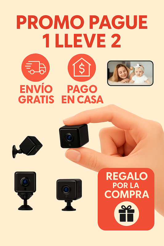 Promo 2 x1 SpyCam 4K Pro: Cámara Espía de Seguridad Wi-Fi 4K con Visión Nocturna