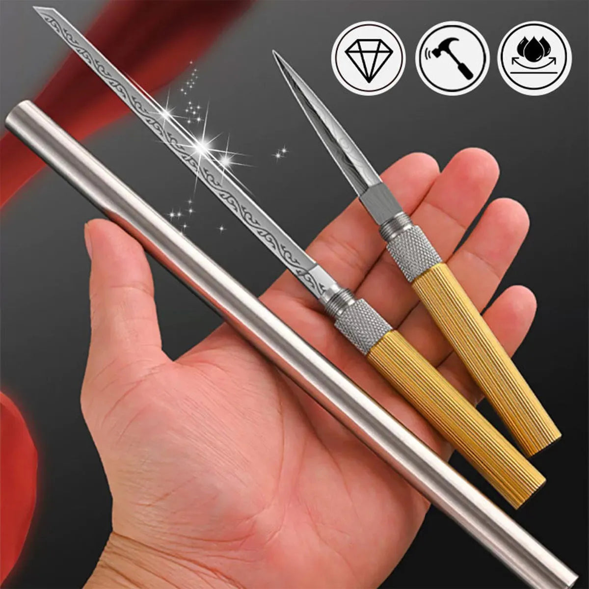 DualEdge: Cuchillo Multiusos de Doble Hoja Portátil y Ergonómico