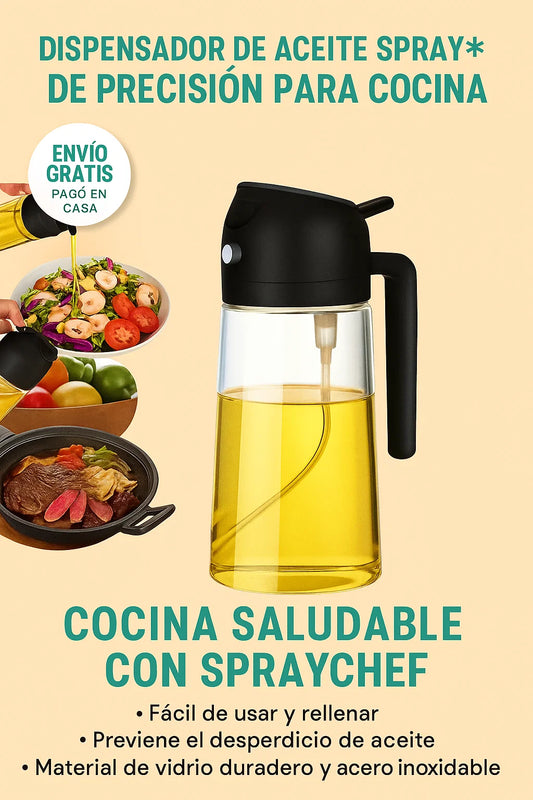 SprayChef: Dispensador de Aceite Spray de Precisión para Cocina