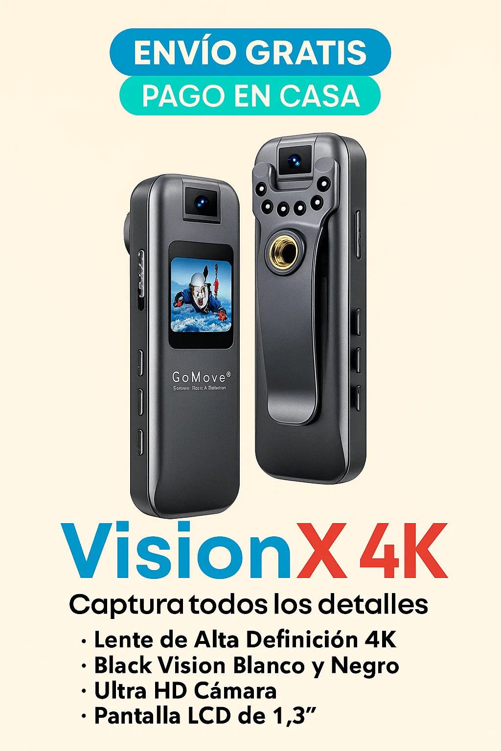 VisionX 4K: Cámara Compacta de Alta Definición para Capturar Todos los Detalles