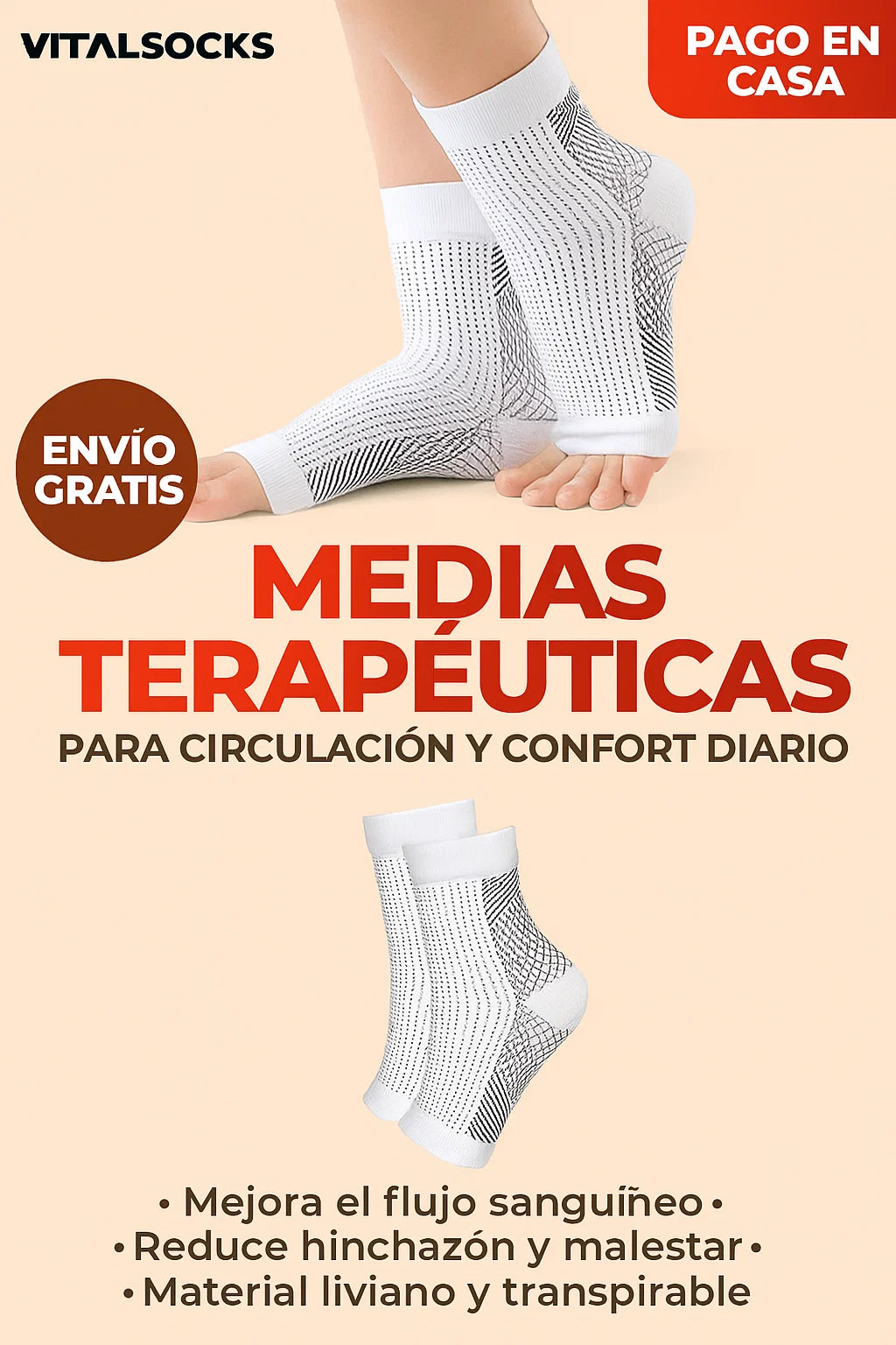 VitalSocks: Medias Terapéuticas para Circulación y Confort Diario