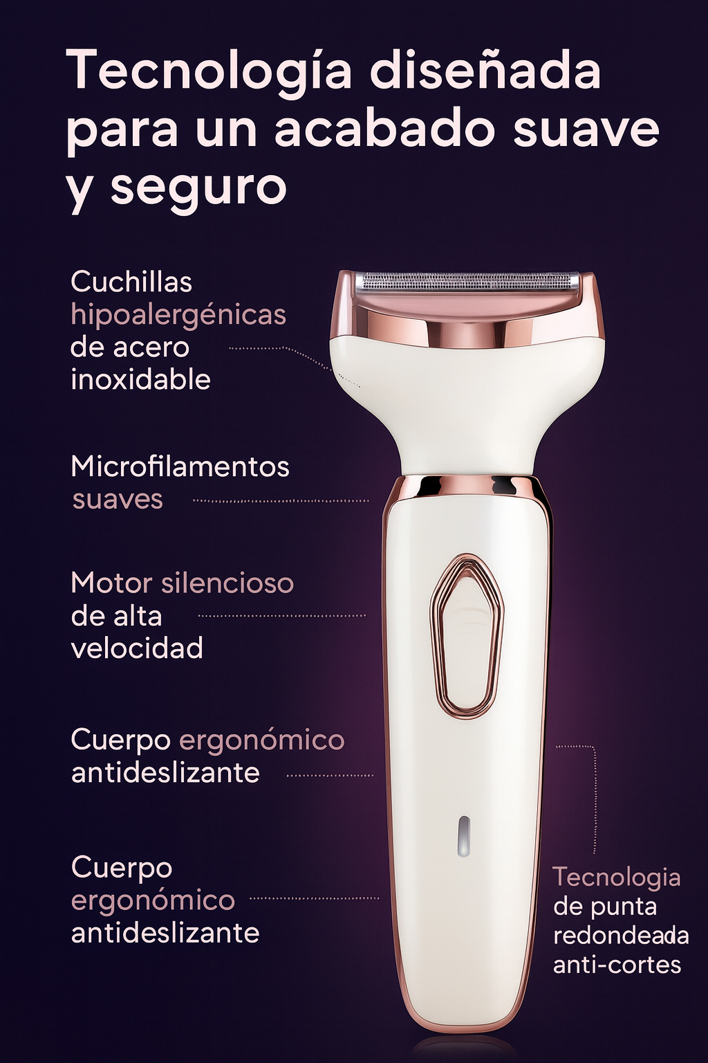LumiTrim: Depilador 4 en 1 Facial y Corporal