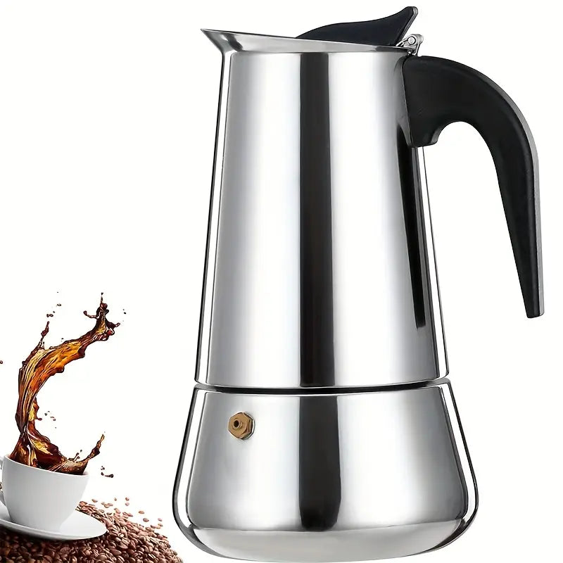 ExpressoElite: Cafetera Italiana de Acero Inoxidable para un Espresso Perfecto