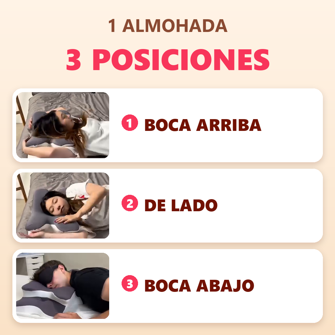 CerviDream: 1 almohada, 3 posiciones