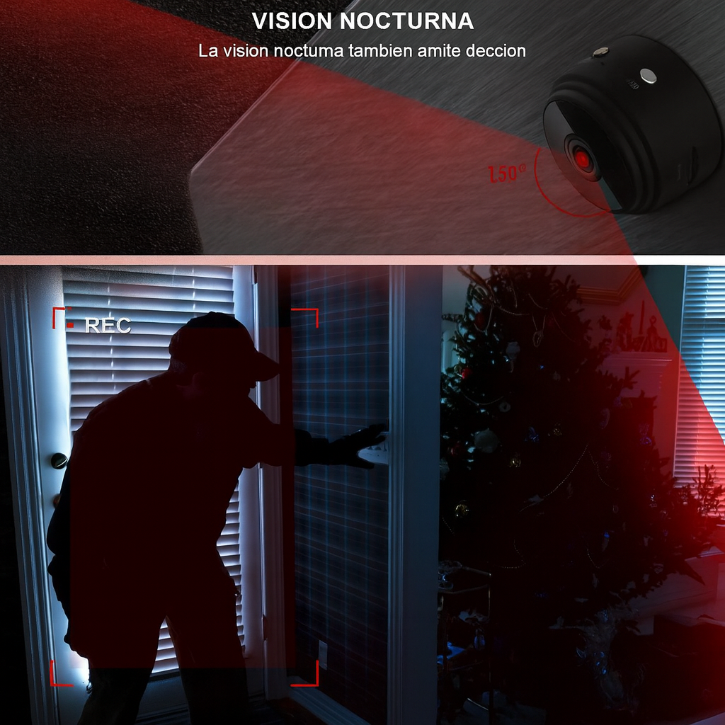 Guardian 360 Cámara espía de seguridad Wi-Fi 1080p