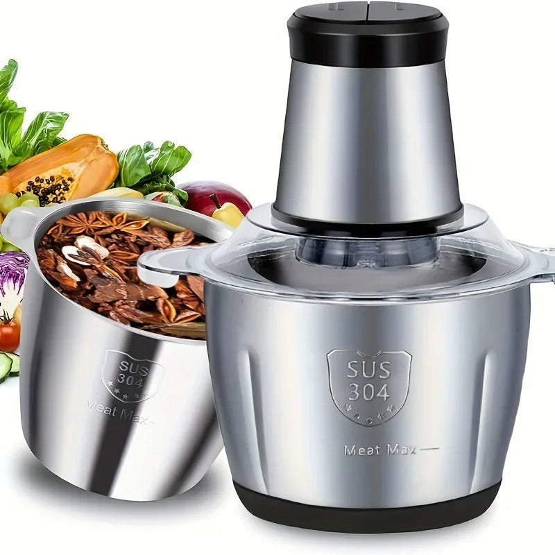 ChefPro: Picador y Triturador Eléctrico de Acero Inoxidable 2 L – Potente, Rápido y Fácil de Usar