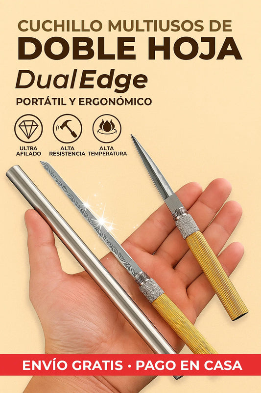 DualEdge: Cuchillo Multiusos de Doble Hoja Portátil y Ergonómico