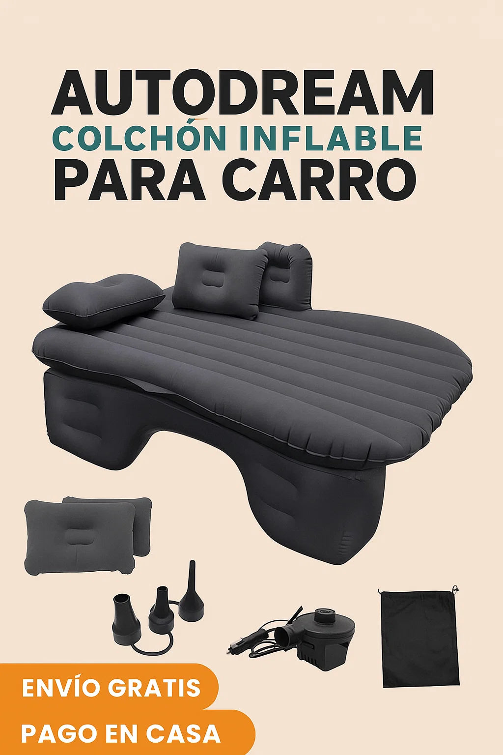 AutoDream: Colchón Inflable para Carro Súper Cómodo y Fácil de Usar
