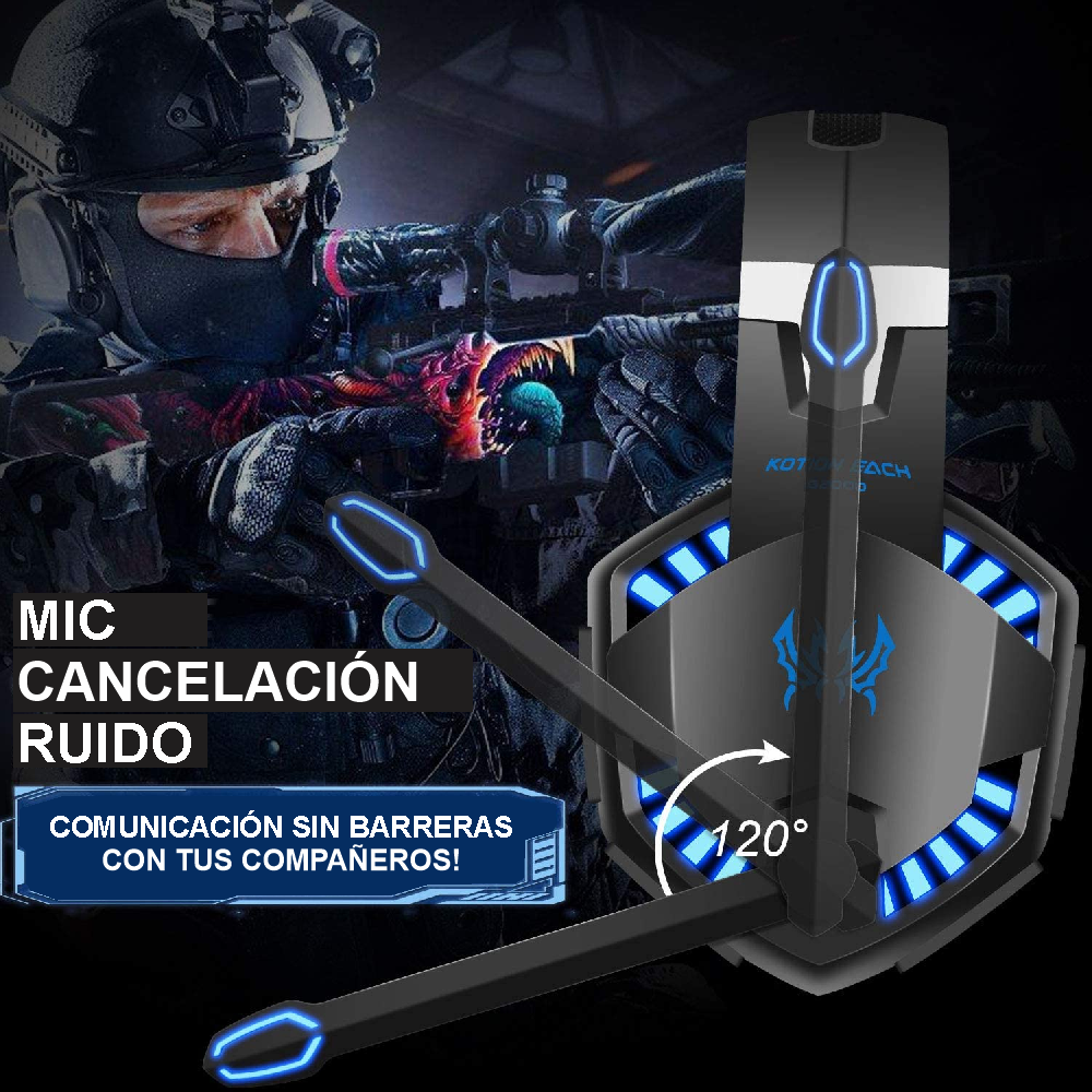 Audífonos Gamer G2000 Aux 3.5mm PS4 PC