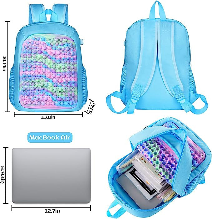 maleta Morral Pop It Push para Niños y Niñas