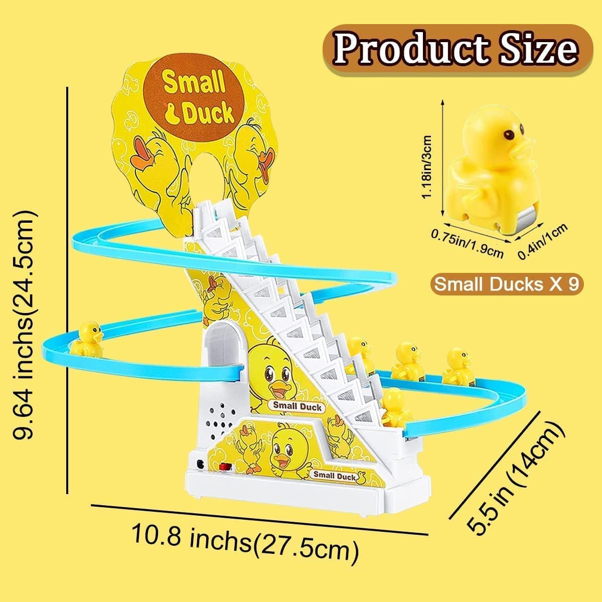 JUGUETE PATO ESCALERA MUSICA ESTIMULANTE